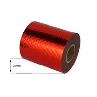 75mm Red Metallic Foil