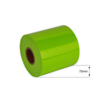 75mm Bright Green Non Metallic Foil
