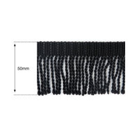 50mm Black Heavy Bullion Fringe
