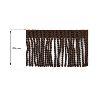 50mm Coffee Heavy Bullion Fringe