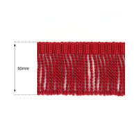 50mm Plum Heavy Bullion Fringe