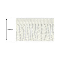 50mm White Heavy Bullion Fringe