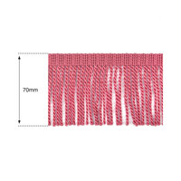 70mm Dark Pink Heavy Bullion Fringe