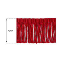 70mm Plum Heavy Bullion Fringe