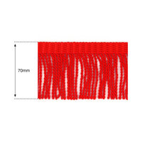70mm Red Heavy Bullion Fringe