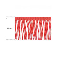 70mm Vermillion Heavy Bullion Fringe