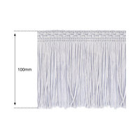 100mm Silver Silk Fringe