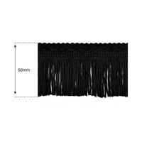 50mm Black Silk Fringe