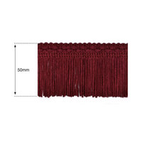 50mm Burgundy Silk Fringe