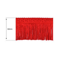 50mm Red Silk Fringe