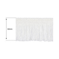 50mm White Silk Fringe