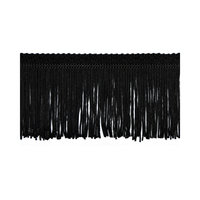 75mm Black Silk Fringe