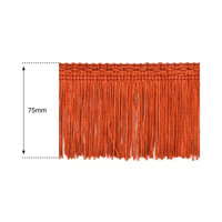 75mm Copper Silk Fringe