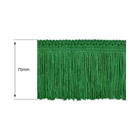 75mm Emerald Silk Fringe