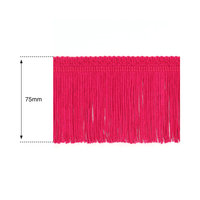 75mm Fuschia Silk Fringe