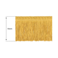 75mm Gold Silk Fringe