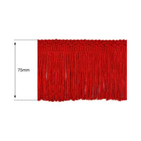 75mm Red Silk Fringe