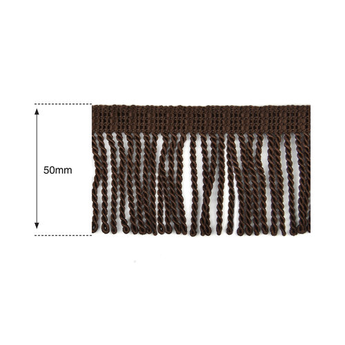 50mm Coffee Heavy Bullion Fringe
