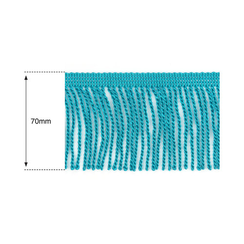 70mm Peacock Heavy Bullion Fringe