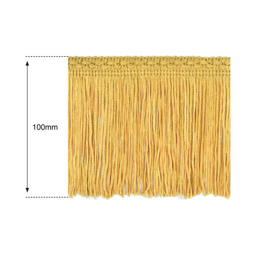 100mm Gold Silk Fringe