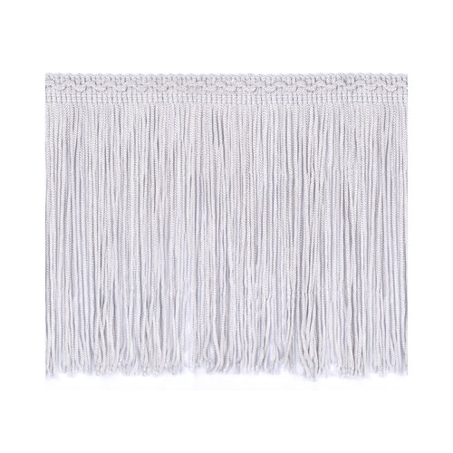 150mm Silver Silk Fringe