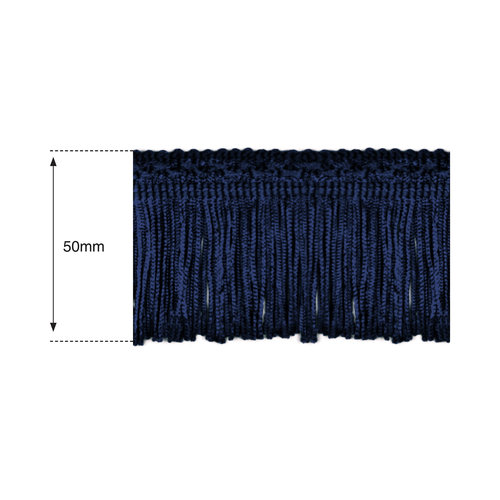 50mm Navy Silk Fringe