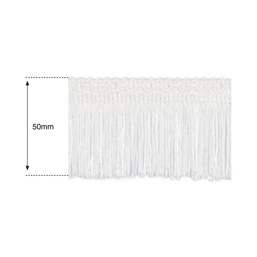 50mm White Silk Fringe