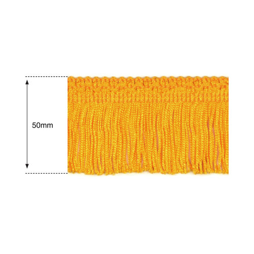 50mm Yellow Silk Fringe