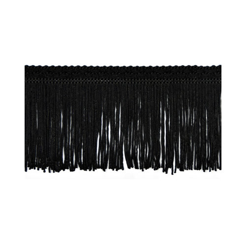 75mm Black Silk Fringe