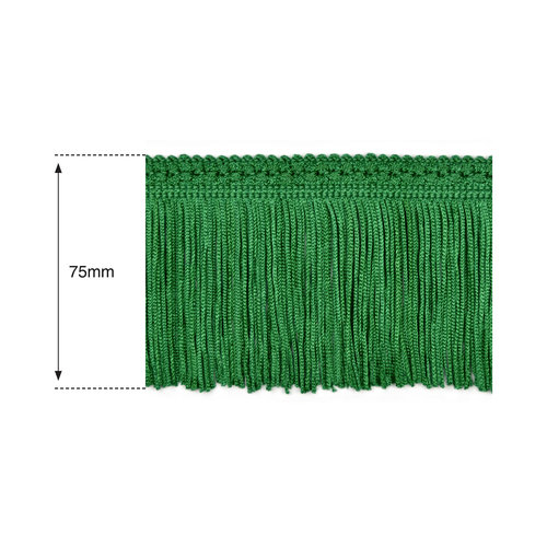 75mm Emerald Silk Fringe