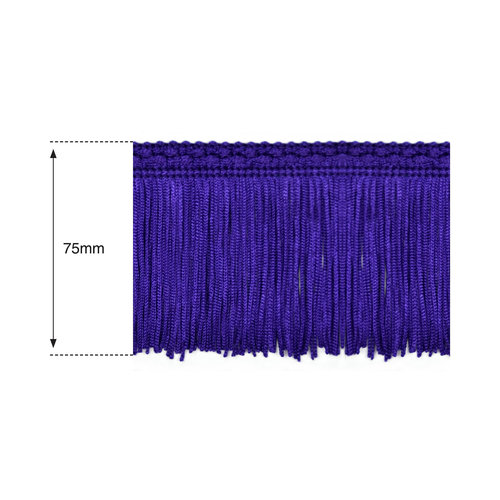 75mm Purple Silk Fringe