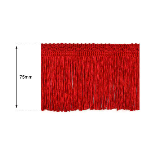 75mm Red Silk Fringe