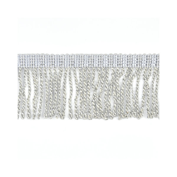 50mm Silver Lurex Heavy Bullion Fringe