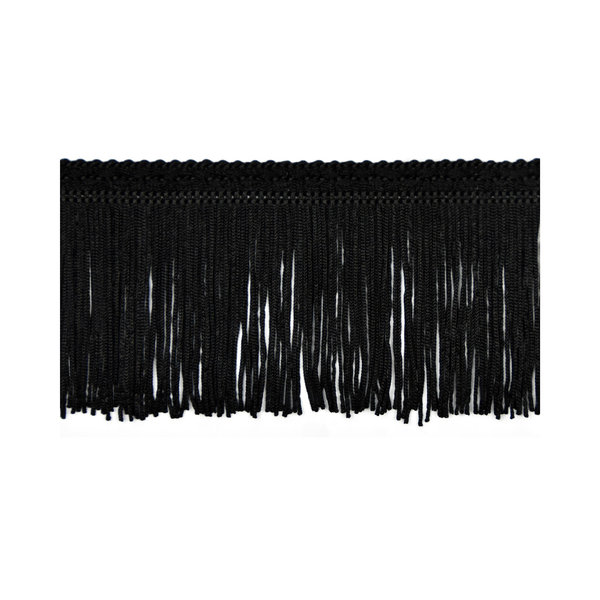 75mm Black Silk Fringe