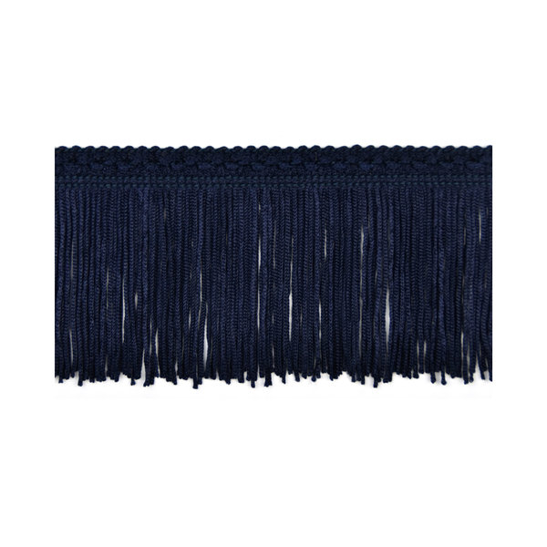 75mm Navy Silk Fringe