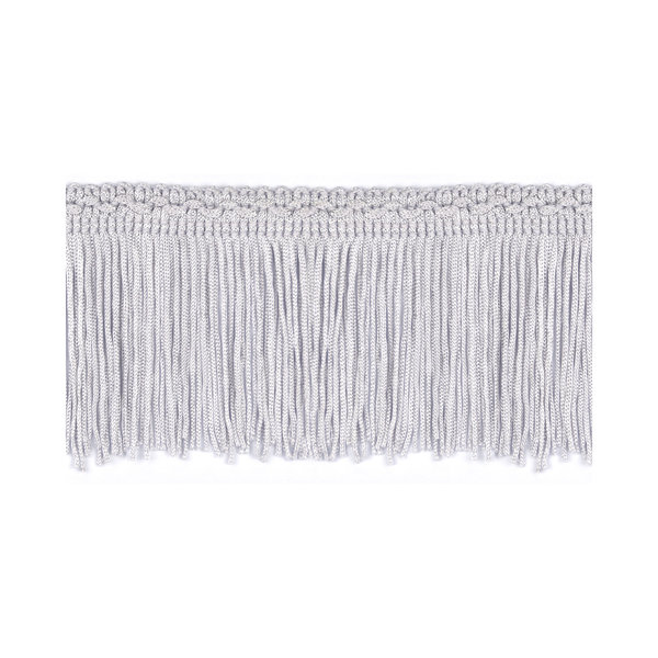 75mm Silver Silk Fringe