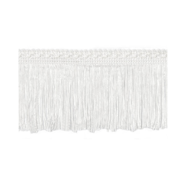 75mm White Silk Fringe